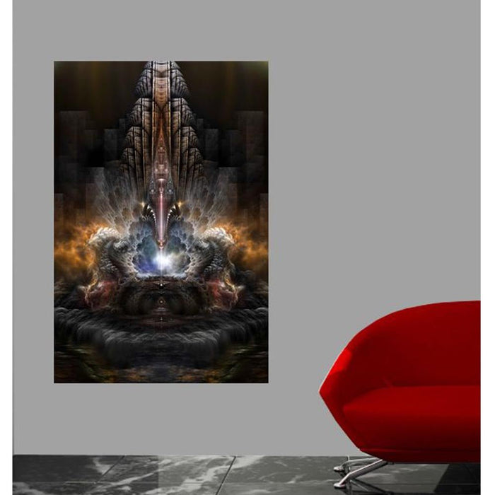 Path of Shadows Fractal Art Wall Decal Installed | Wallhogs