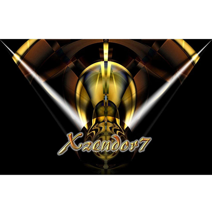 V-Shaped Elliptical Golden Spheres Wall Decal Printed