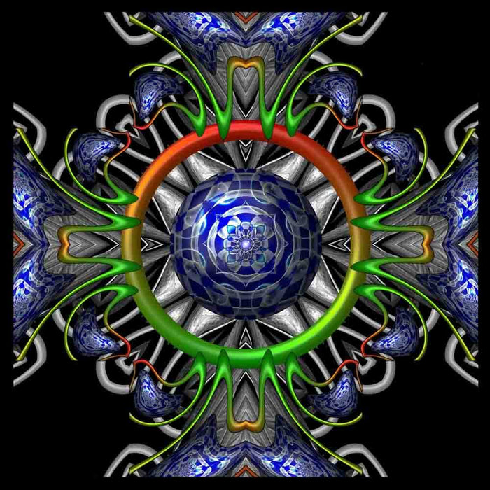Warped Fractal Collage IsoSil Gloss Poster Printed