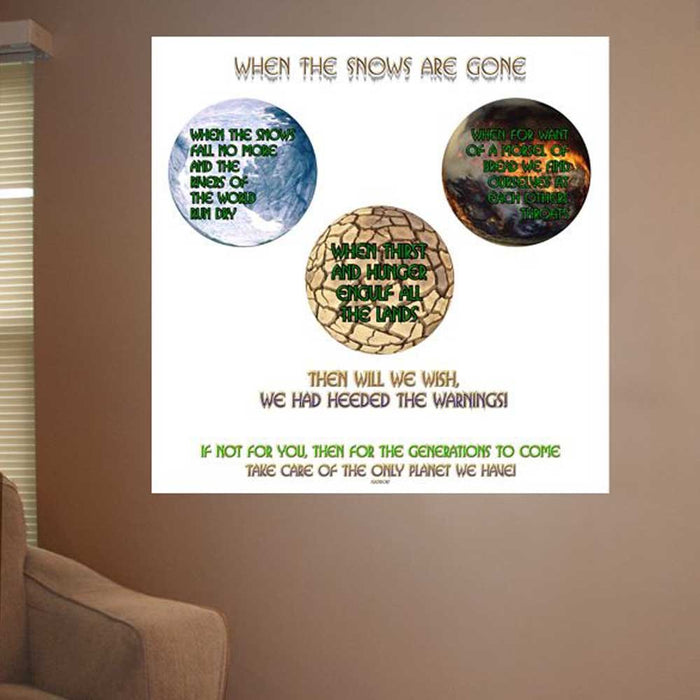 When the Snows Are Gone Wall Decal Installed | Wallhogs