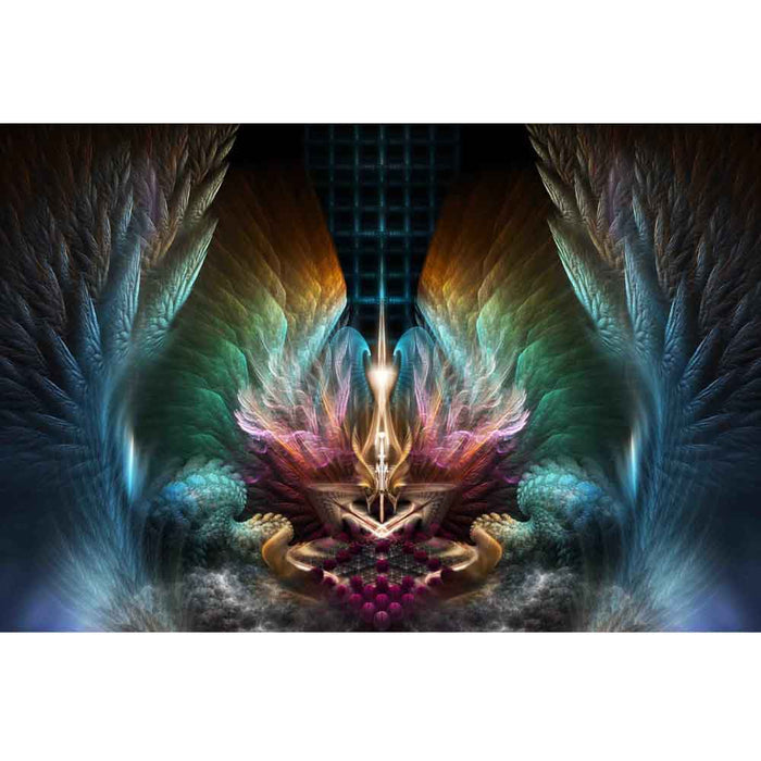 Wings of Artillian Fractal Art Wall Decal Printed | Wallhogs