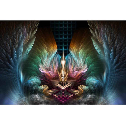 Wings of Artillian Fractal Art Wall Decal Printed | Wallhogs