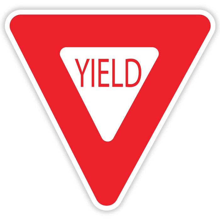 Yield Sign Wall Decal Printed & Die-Cut | Wallhogs