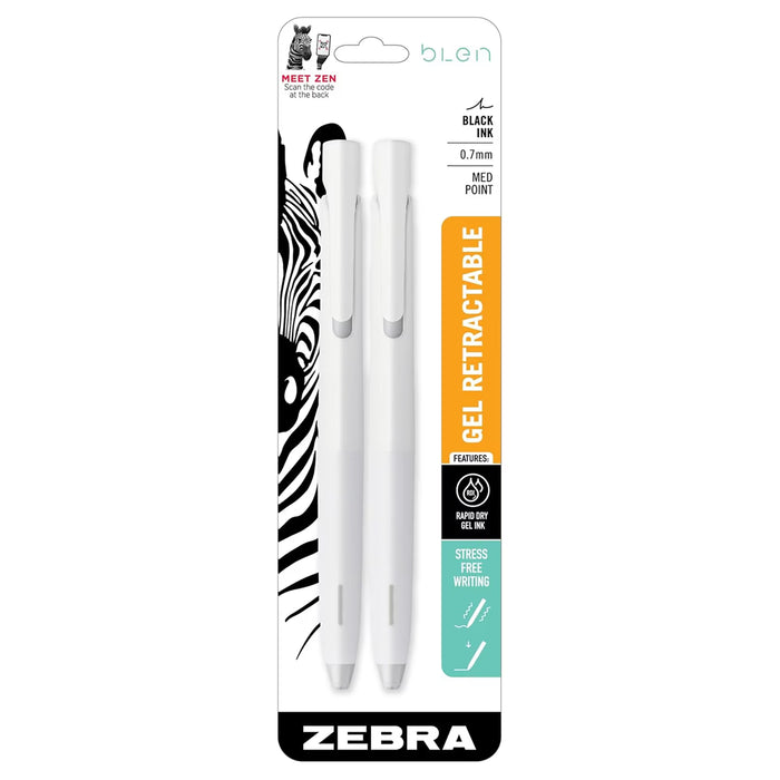 Zebra Pen bLen Black Ink Gel Pens 0.7 mm - 2 Ct - 72 Pack