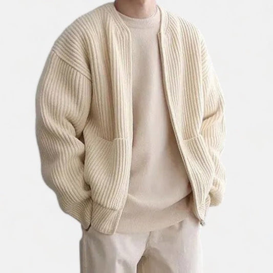 ZIP Cardigan - AntoniosClothing - Apricot