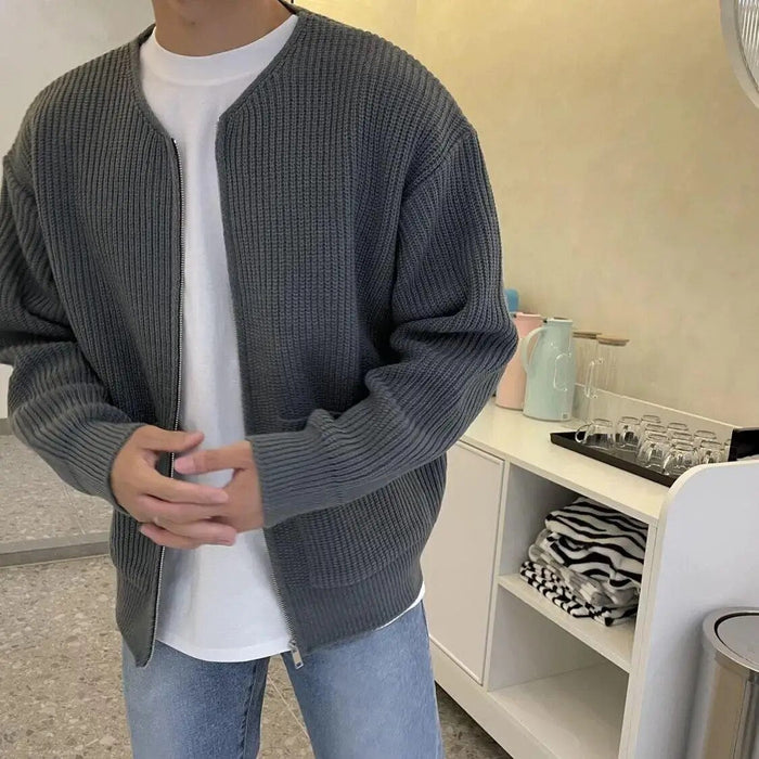 ZIP Cardigan - AntoniosClothing - Dark gray